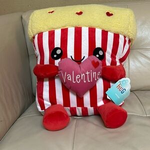 Valentines squish popcorn pillow